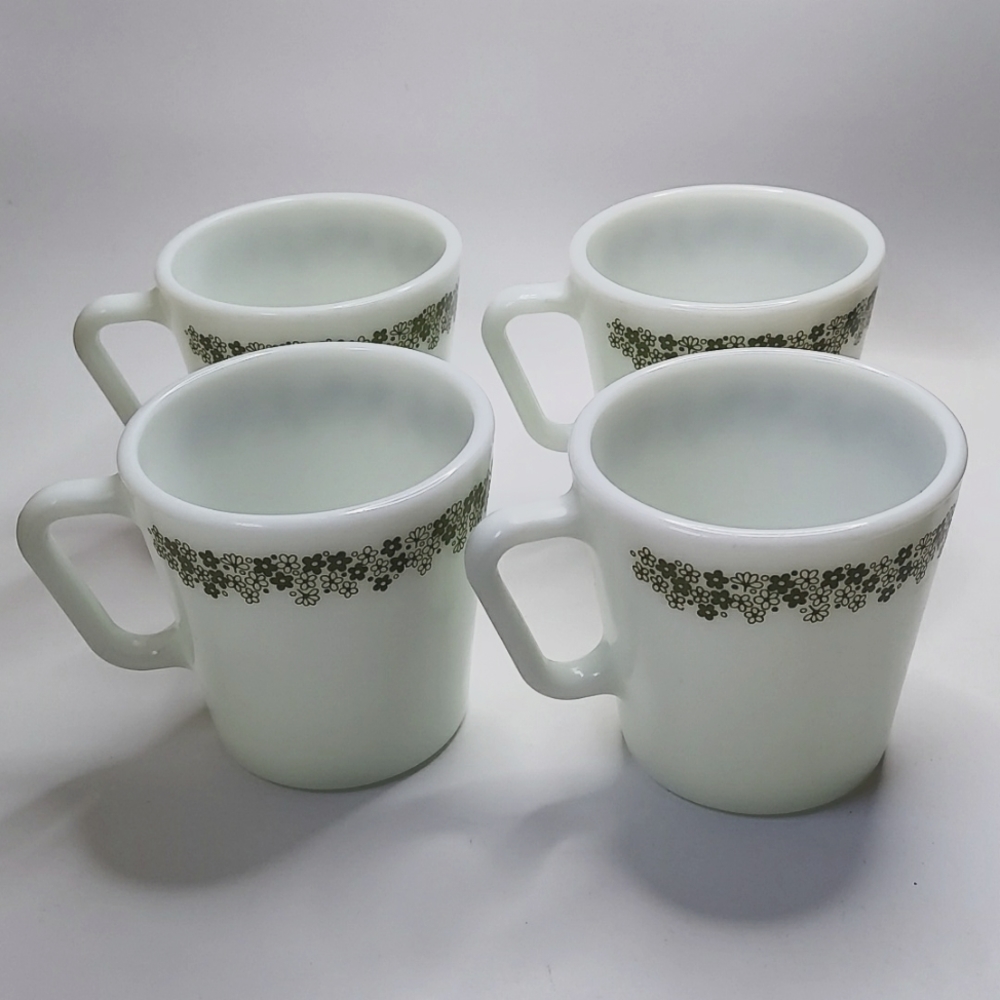 Pyrex Spring Blossom Mugs, EVC, set of 4